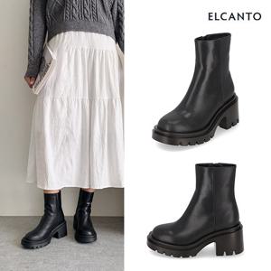 엘칸토 인텐스 여성 클래식 몰드 앵클부츠 8cm LCWA80I24V