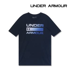 언더아머 반팔티셔츠 팀 이슈 워드마크 남성 네이비 1329582-408