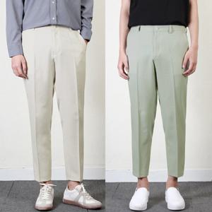 [프랭키뉴욕]남자 슬랙스 9부 테이퍼드핏 스판 빅사이즈 정장바