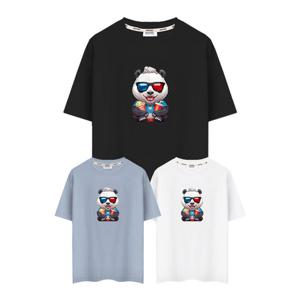 제네브 M~3XL 비침없는 기능성 쿨코튼 20수 반팔티 선글라스팬더