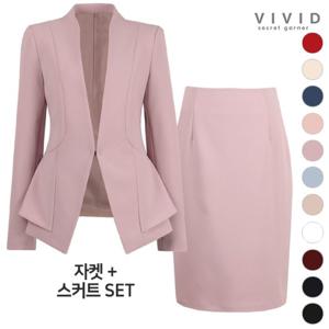 [비비드 시크릿가너]SET 여성 데일리 정장자켓+H라인스커트 세트