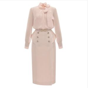 [미니멈]MD 리본넥 페플럼 원피스 MD MWAAWO2070_CJ