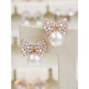 볼라레 세이브존03 왕리본진주은침귀걸이 2color SSS1357