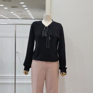 [미니멈]리본배색 자수니트(MXCGKU7250BK)_IC