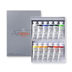신한 전문가용 아크릴 물감 50ml 12색