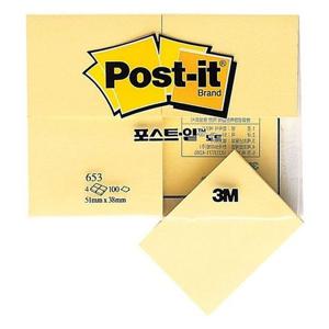 문구사무/포스트-잇 653-4 Y (노랑/3M)