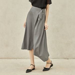 [리안뉴욕][공식] 스트라이프 플레어 벨티드 스커트