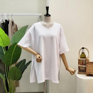 [포커스]  FS4B9TS5767_트임 루즈핏 브이넥 티셔츠