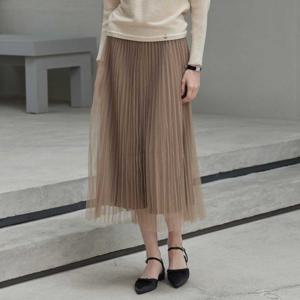 [리안뉴욕][리안뉴욕] 플리츠 샤 스커트