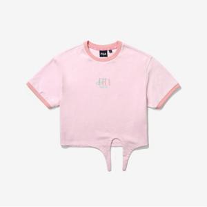 [휠라키즈] Girls 그래픽 크롭 티셔츠 (FK2RSG2301F_SPN)