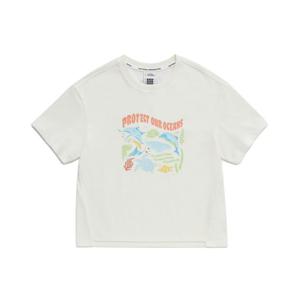 [내셔널지오그래픽 키즈] K242GTS920 여아 그래픽 반팔 IVORY