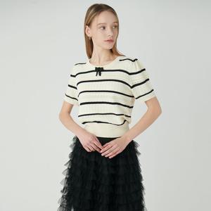 [SATIN] 리본 포인트 니트 O242T964