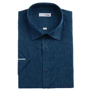 [듀퐁셔츠]  SE4MM12HS705SGE_린넨 믹스 반팔 일반핏