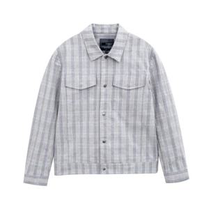 [HCONNECT] 남성 린넨 체크 트럭커자켓(3022101040569_048)