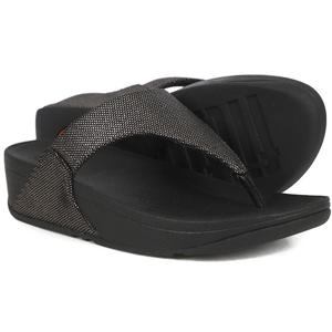 핏플랍 루루 글리츠 캔버스 퓨터 블랙 여성 토 포스트 (HQ9-B06)