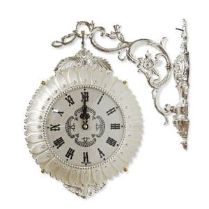 썬플라워 화이트 양면시계 0803006