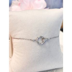 미니골드 14k (미니 다이아몬드) 듀오 링크 다이아 팔찌 BNKS4019L