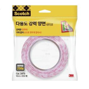 3M 스카치 2473 강력 양면 테이프 18mm x 30m
