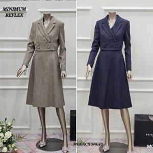 [미니멈]MD 카라넥 투피스스타일 플레어원피스 MD MWDAWO9240_CJ