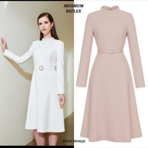 [미니멈]MD 진주 펄 하프넥 A라인 원피스 MD MWDAWO0170_CJ