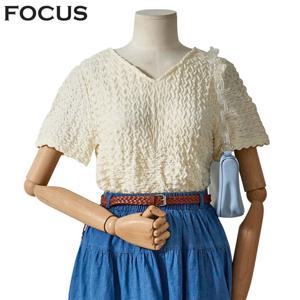 [포커스]브이넥셔링 쿨엠보 티셔츠_FM4F7TS0277