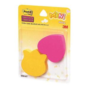 3M 포스트잇미니하트 MINI-HT(90매2패드노랑plus핫핑크)