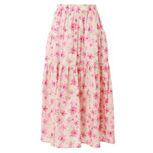 [에이비에프지]플라워패턴 밴딩롱면스커트 APY3HS32I