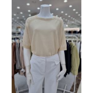 [더아이잗]루즈핏 반팔 풀오버 니트 IN7PO722_DJ