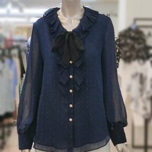 [미니멈]MYCGWB8100 리본프릴 블라우스