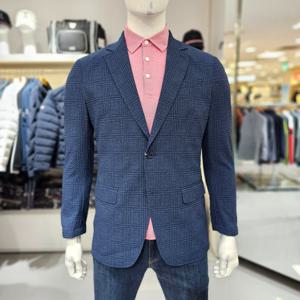 [루이까스텔]남성 반우라 투버튼 투톤체크 자켓/3MRJK326N