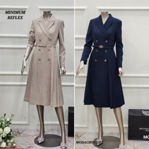 [미니멈]MD 카라넥 사이드 플리츠 언발 원피스 MD MWDAWO0180 MW