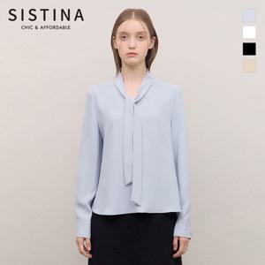 [SISTINA] 인기 타이 브이넥 블라우스_AWWBLO31010