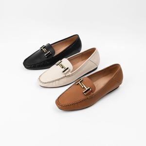 [신난다슈]여성 로퍼 단화 2cm 3종 플랫 구두 슬립온 소가죽 발편한 쿠션 낮은굽 GDR243025