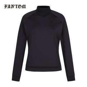 [팬텀] 여성 로고 와펜 모크넥 기모 긴팔티셔츠