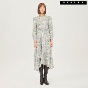 [시슬리]시슬리 사라 프린트 롱 원피스 SAOPA2411_VO