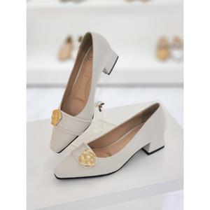 [머랭고]소가죽 오피스 미들 펌프스힐 3.5cm (M23S05L)