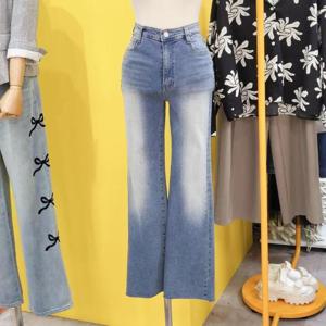 르피타 DP01 슬림핏 부츠컷 워싱 청바지 L245UJE802