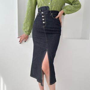 [금찌]금찌 루키 사선 머메이드 스커트 SK3068