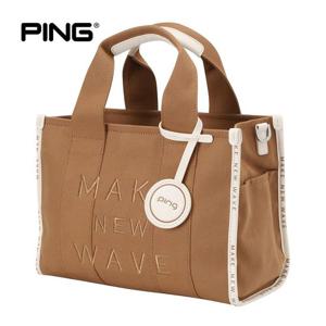 [PING] 여성 자수 포인트 캔버스 토트백