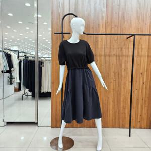 [지컷]지컷 우븐 믹스 코튼 원피스 7224237005_DJ