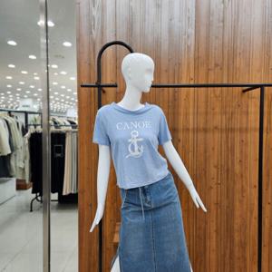 [지컷]지컷 글리터링 프린트 린넨 티셔츠 722424060240_DJ