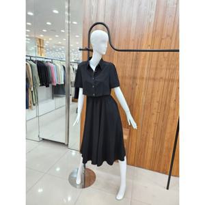 [지컷]지컷 밴딩 플레어 숏 슬리브 원피스 7224337003_DJ