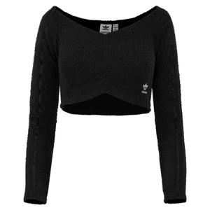 아디다스 오리지널 여성 니트 크롭탑 긴팔 티셔츠 H18834