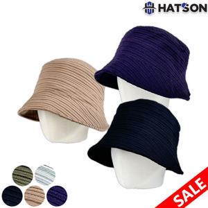 [햇츠온]여성 모자 피에르가르뎅 가을 겨울 플리츠 버킷햇 C23-307