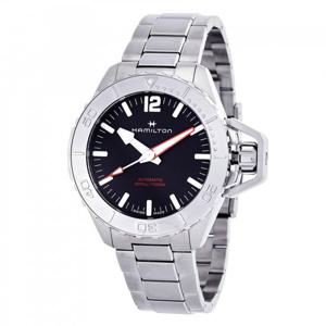 해밀턴 카키 네이비 프로그맨 오토매틱 블랙 다이알 남성용 시계 H77815130