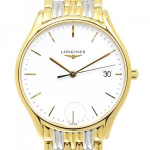 론진 라이어 쿼츠 화이트 다이알 여성용 시계 L4.759.2.12.7