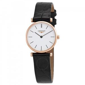 론진 라 그란데 클래식 쿼츠 화이트 다이알 여성용 시계 L4.209.1.92.2