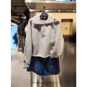 클라이드 엔 FODTS948F 여성용 반집업 레터링(기모) 셋업 티셔츠