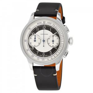 론진 헤리티지 클래식 크로노그래프 오토매틱 실버 앤 블랙 다이알 남성용 시계 L2.830.4.93.0