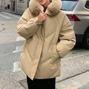 [올리비에스클로젯] 심플 퍼트리밍 후드 패딩점퍼_O2111PD603D